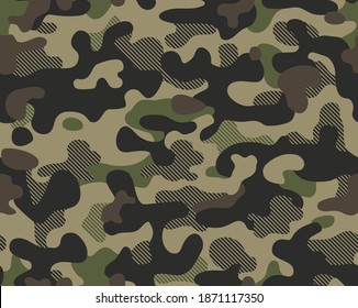 Classic seamless camouflage vector pattern 