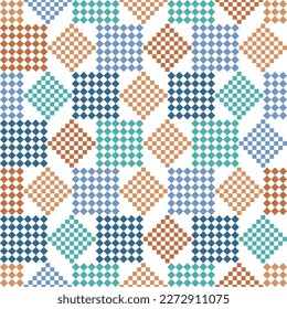 Classic seamless checkers pattern design for decorating, wrapping paper, wallpaper, fabric, backdrop and etc Repeated colorfull squares design. 