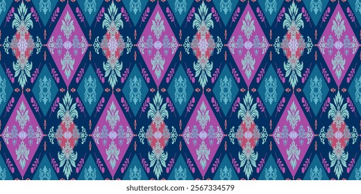 Classic seamless damask pattern for Elegant Textile design.