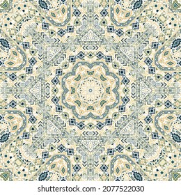 Classic seamless ornament of simple geometry shapes composition. Ethnic oriental motif. Wallpaper print. Small elements symmetry. Vector embroidery pattern.