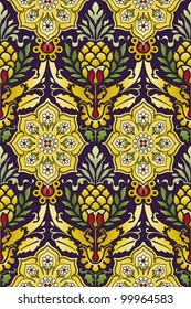 Classic seamless patter multicolored in editable vector file