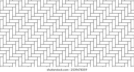 Classic seamless paving pattern background with geometric shapes. Ceramic or floor texture design. Zigzag bricks.