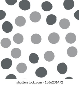 Classic Seamless Polka dot pattern of Dark grayish blue and Very dark grayish cyan color. For your design, textile, box, posters, etc. Pattern under the mask. Vector illustration.