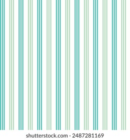 Classic seamless striped seamless vector pattern background. Aqua Green Pastel vertical thick and thin stripes. Regency stripes. Simple geometric design for summer, ocean, coastal. All over repeat.