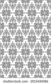 Patrón vertical negro y blanco sin costuras clásico. Ornamento del oriente de Damasco. Fondo clásico vintage. Ornamento de orientación para tejidos, papel pintado y embalaje