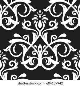 Classic seamless vector black and white pattern. Traditional orient ornament. Classic vintage background