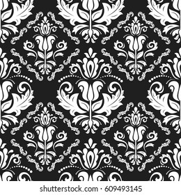 Classic seamless vector black and white pattern. Traditional orient ornament. Classic vintage background