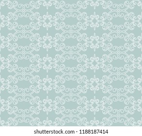 Classic seamless vector blue and white pattern. Damask orient ornament. Classic vintage background. Orient ornament for fabric, wallpaper and packaging