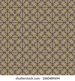 Classic seamless vector brown and golden pattern. Damask orient ornament. Classic vintage background. Orient ornament for fabric, wallpaper and packaging