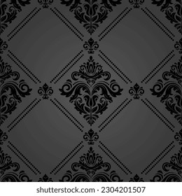 Motif classique harmonieux vectoriel sombre. Bon sang, un ornement original. Arrière-plan classique vintage. Motif d'orientation pour le tissu, les papiers peints et l'emballage