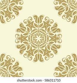 Classic seamless vector golden pattern. Traditional orient ornament. Classic vintage background