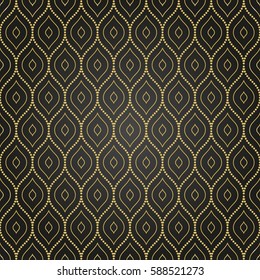 Classic seamless vector golden pattern. Traditional orient ornament. Classic vintage background
