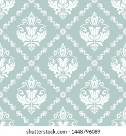 Classic seamless vector pattern. Damask orient blue and white ornament. Classic vintage background. Orient ornament for fabric, wallpaper and packaging