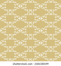 Classic seamless vector pattern. Damask orient golden and white ornament. Classic vintage background. Orient pattern for fabric, wallpapers and packaging