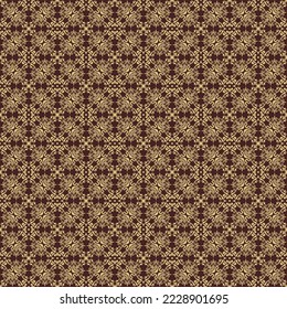 Classic seamless vector pattern. Damask orient brown and golden ornament. Classic vintage background. Orient pattern for fabric, wallpapers and packaging