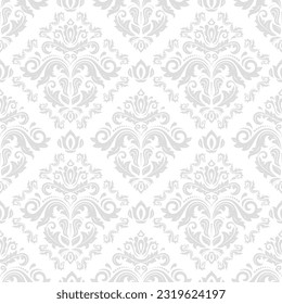 Classic seamless vector pattern. Damask orient ornament. Classic vintage background. Orient light pattern