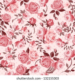 classic seamless vector rose background