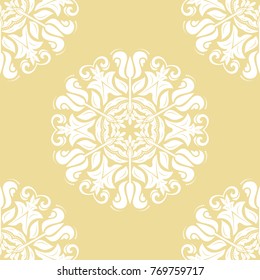 Classic seamless vector white attern. Traditional orient ornament. Classic vintage background