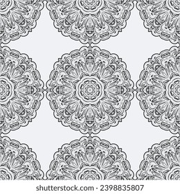 Classic seamless vector white pattern. Damask orient ornament. Classic vintage background