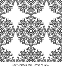 Classic seamless vector white pattern. Damask orient ornament. Classic vintage background