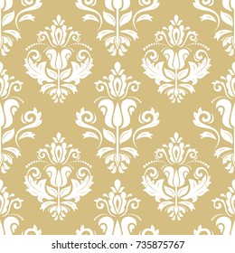 Classic seamless vector white pattern. Traditional orient ornament. Classic vintage background