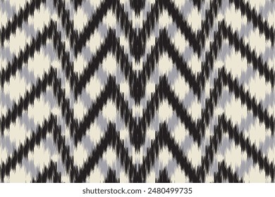 Classic seamless zigzag pattern in natural tones, tribal and Mexican styles. Aztec geometric art print. Designed for rugs, throws, wallpapers, wrapping paper, fabrics and clothing.