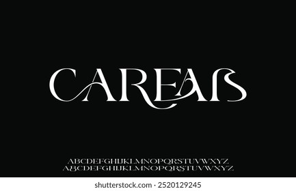 Classic serif font alphabet letters fancy gentle typographic design. Elegant anthique typography. Retro slick serif letter set for wedding card, restaurant menu, headline, lettering. Vector typeset