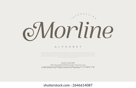 Fonte clássica serif com swashes luxuosos, adequado para aplicações românticas e editoriais