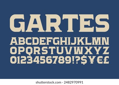 Classic Serif Typeface All Caps Uppercase Gartes Holisfonts