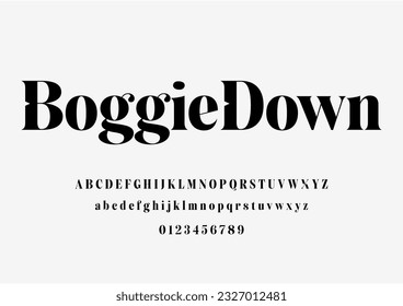 Classic serif typeface font alphabet with high-contrast leaning to the concept of contemporary typefaces. perfect for headlines