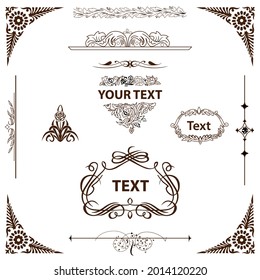 
Classic set of frames in a book style
