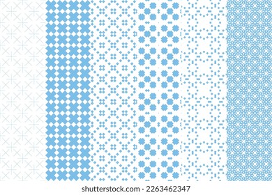 Classic set of pattern design fashion in abstract style. Elegant abstract background. 