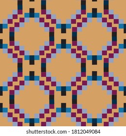 Classic shape seamless pattern caramel background print