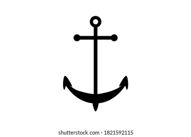 Classic ship anchor icon in vector
