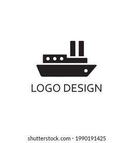 Classic ship icon design template