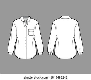 Polo Collar Shirt Asymmetrical Hem Kimono Stock Vector (Royalty Free ...