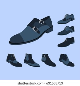 Classic shoes for men. vector