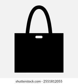 Classic Shopping Bag Silhouette Isolated for Digital and Print Projects