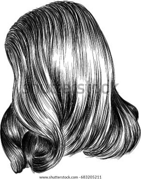 Classic Short Hairstyle Stock Vector (Royalty Free) 683205211 ...