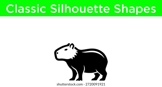 Klassische Silhouette einer Capybara Vektor