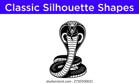 Classic silhouette of a cobra Vector