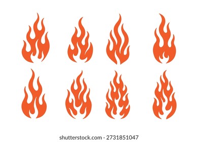 Chama de silhueta clássica, estilo da velha escola. Fogo preto colocado isolado no fundo branco. Antiga escola e tatuagem retrô, estilo neotribal. Fogo minimalista e elegante. Coleção de blaze gráfico vetorial.