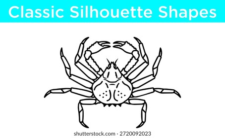 Forma de silueta clásica de un Vector de cangrejo