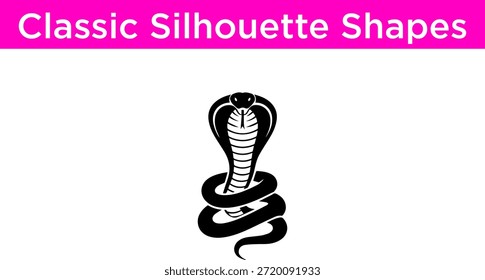 Classic silhouette shapes: cobra Vector