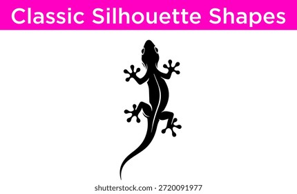 Klassische Silhouettenformen: Eidechsenvektor