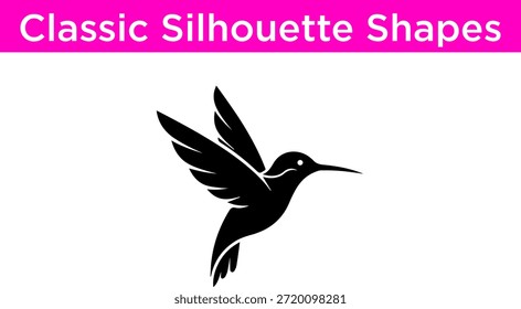 Classic silhouette shapes Vector  White Background