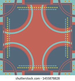 Classic silk scarf pattern design