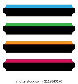 Classic simple banner, button shapes template