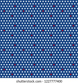 Classic simple polka dot seamless pattern. Repeatable motif with dots for fabric, wrapping paper, background, wallpaper