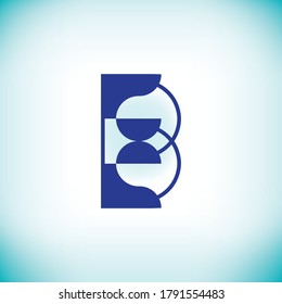 Classic Simple Style Logo Letter of B Design Shape